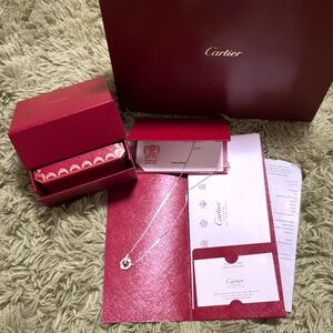 Authentic Cartier LOVE necklace white gold with 0.3 CTW Diamonds